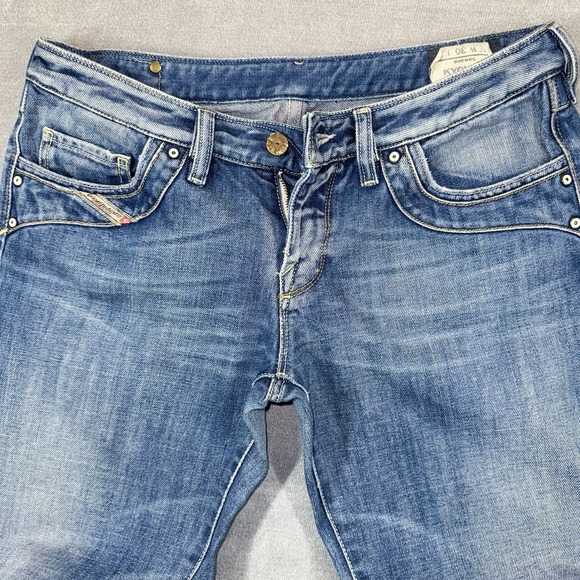Diesel Womens Kycut Jeans 30X32 Blue Low Rise Straight Leg 100% Cotton Faded - Picture 3 of 14